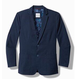 Tommy Bahama Nova Wave Seersucker Blazer — Large — Maritime Navy — $350 Retail